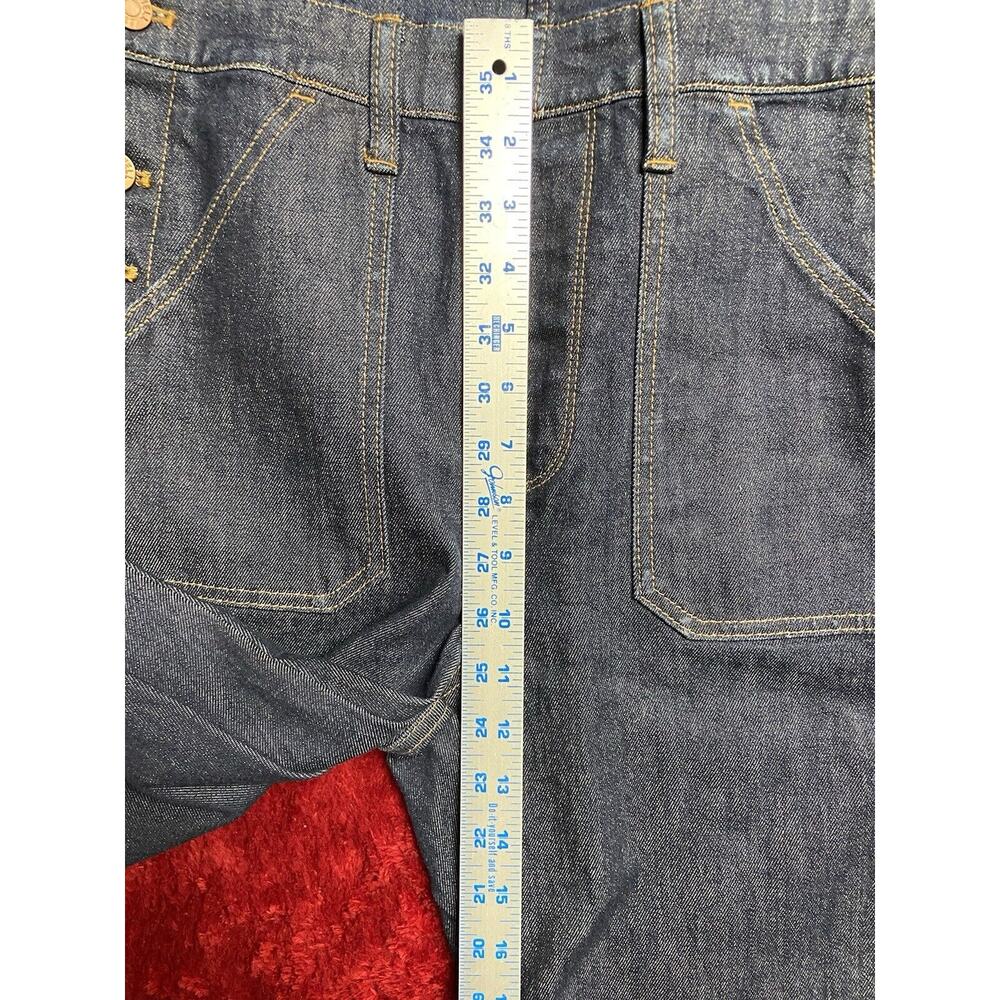 Madewell Overall Medium Flea Market Flare Denim in Dark Washed indigo Baggy Y2K - Picture 9 of 13
